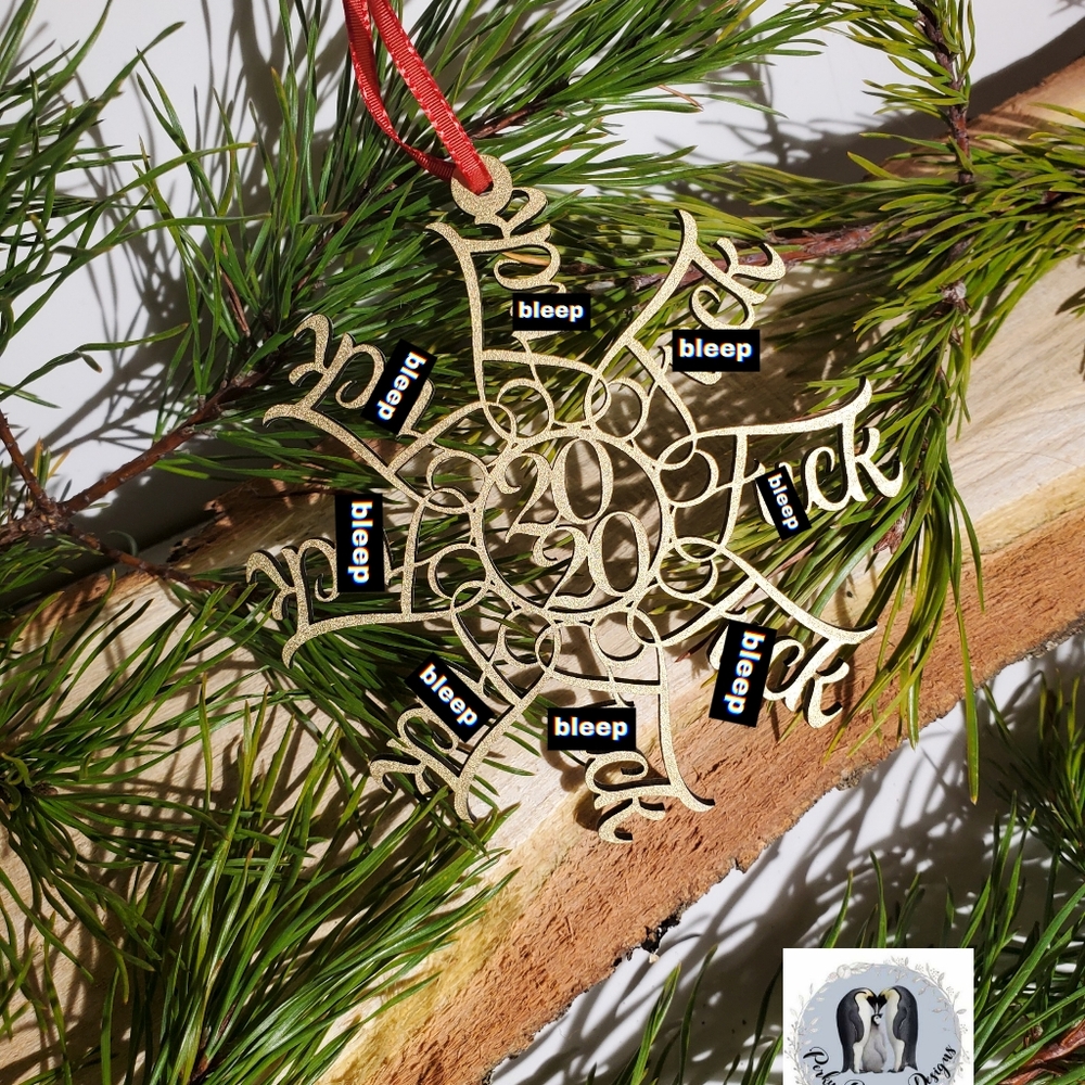"F 2020" Laser Cut Ornament